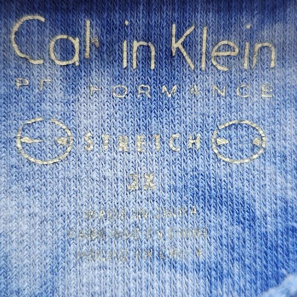 Calvin Klein Womens Athletic Top Size 2X Tie Die Hippie Gypsy Retro Athaleisure - Picture 5 of 12